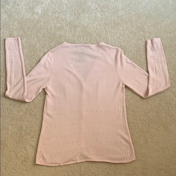 Vintage August Silk Knits Pale Pink Cardigan SZ M - Picture 11 of 11